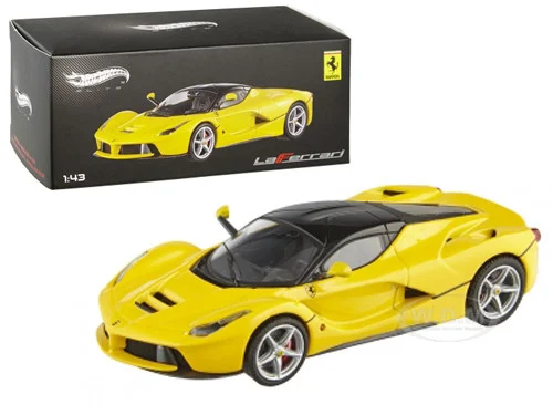 Ferrari Laferrari F70 Hybrid Elite Yellow 1/43 Diecast Car Model by Hot Wheels - Ferrari Models