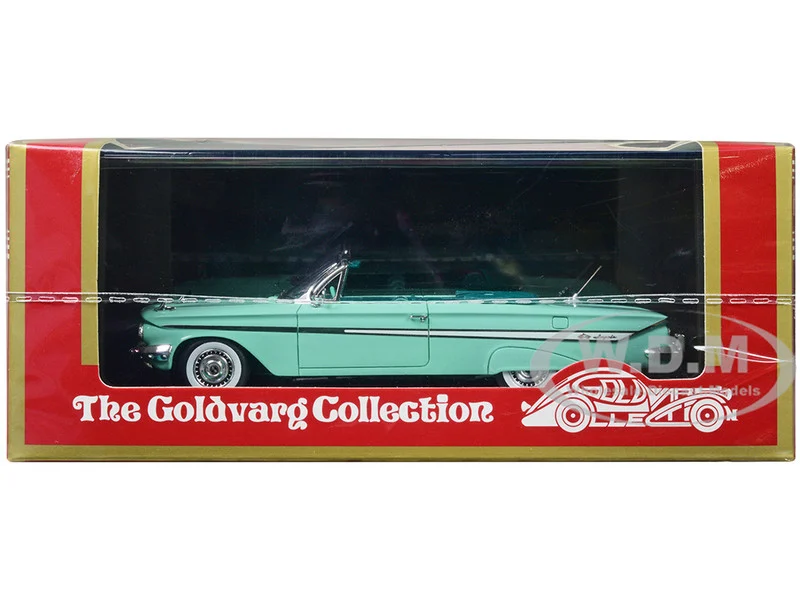 1961 Chevrolet Impala Convertible Light Green with Green Interior Limited Edition to 240 pieces Worldwide 1/43 Model Car by Goldvarg Collection - Chevrolet Models