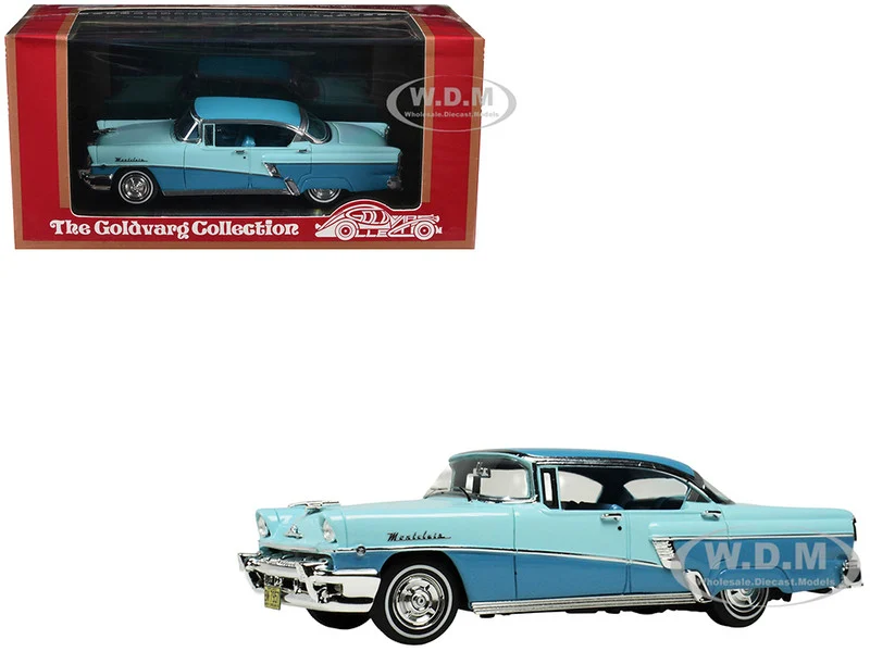1956 Mercury Montclair Phaeton Lauderdale Blue and Niagara Blue with Blue Interior Limited Edition to 200 pieces Worldwide 1/43 Model Car by Goldvarg Collection - Mercury Models