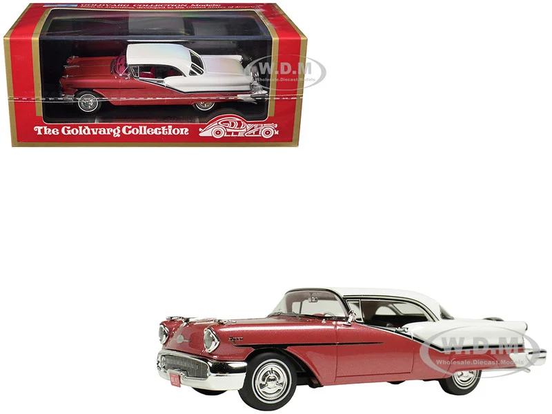1957 Oldsmobile Starfire Royal Glow Red and Alcan White Limited Edition to 200 pieces Worldwide 1/43 Model Car by Goldvarg Collection - Oldsmobile Models