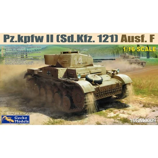 Gecko 16GM0009 1/16 PzKpfw II (Sd.Kfz. 121) Ausf. F (North Africa & Italian Front) - Military Vehicles & Tanks