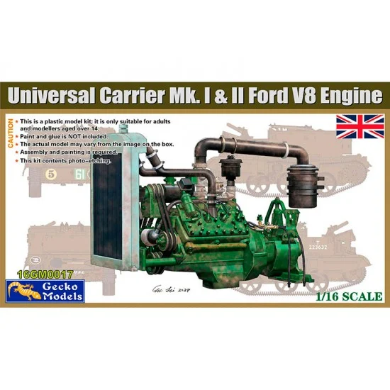 Gecko 16GM0017 1/16 Ford V8 Engine for Universal Carrier MK.I and II - Military Vehicles & Tanks