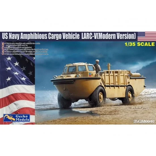 Gecko 35GM0040 1/35 Modern USN LARC-V w-Training Rubber Raiding Craft