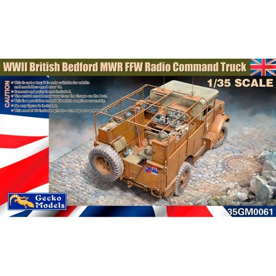 Gecko 35GM0061 1/35 WWII British Bedford MWR FFW Radio Command Truck - Military Vehicles & Tanks