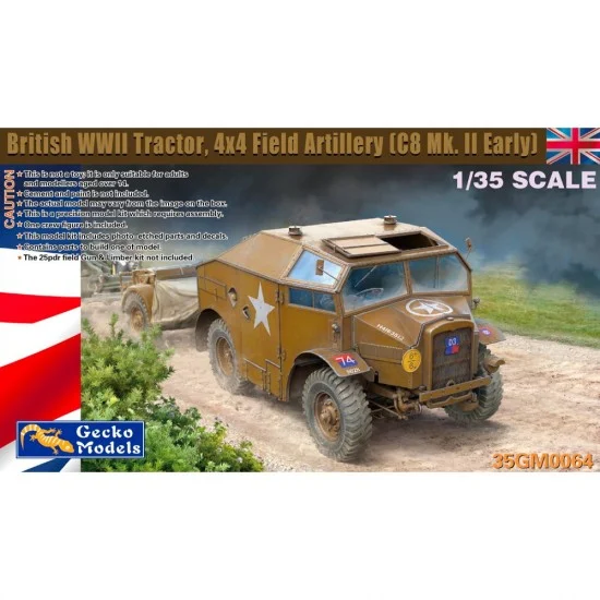 Gecko 35GM0064 1/35 British WWII Tractor, 4x4 Field Artillery (C8 Mk. II Early) - Military Vehicles & Tanks