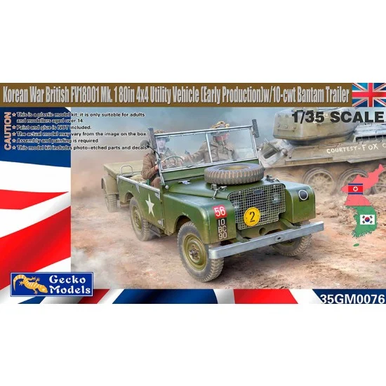 Gecko 35GM0076 1/35 Korean War British FV18001 Mk. 1 80in 4x4 Utility Vehicle Early Production - Military Vehicles & Tanks