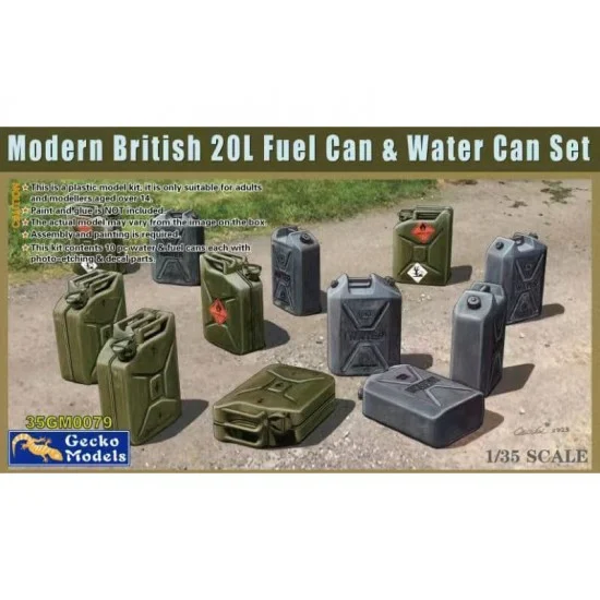 Gecko 35GM0079 1/35 Modern British 20L Fuel Can & Water Can Set - Scenics & Diorama