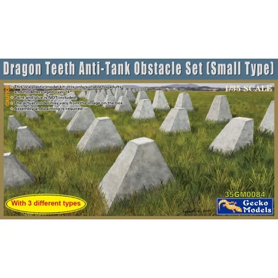 Gecko 35GM0084 1/35 Dragon Teeth Anti-Tank Obstacle Set (Small Version)