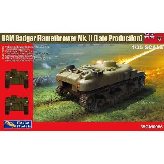Gecko 35GM0086 1/35 Canadian Ram Badger Flamethrower Mk. II (Late Production) - Military Vehicles & Tanks