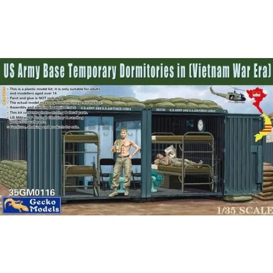 Gecko 35GM0116 1/35 Vietnam War US Base Temporary Dormitories - Military Vehicles & Tanks