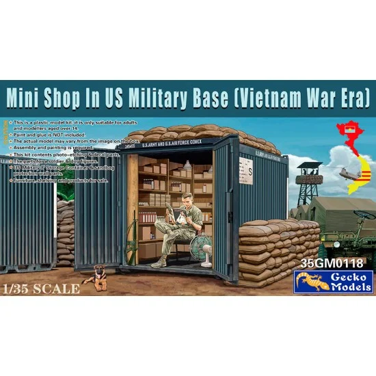Gecko 35GM0118 1/35 Vietnam War Mini Shop In US Military Base - Scenics & Diorama