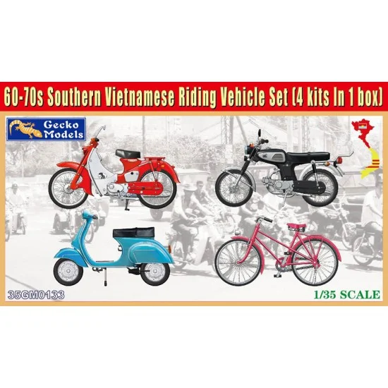 Gecko 35GM0133 1/35 60-70s Southern Vietnamese Riding Vehicle Set (4 Kits)