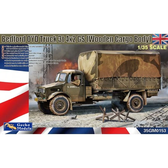 Gecko 35GM0153 1/35 Bedford OYD Truck 3t 4x2 GS (Wooden Cargo Body) - Military Vehicles & Tanks