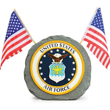U.S. Air Force Garden Stone with Flags Geocentral (R35182)