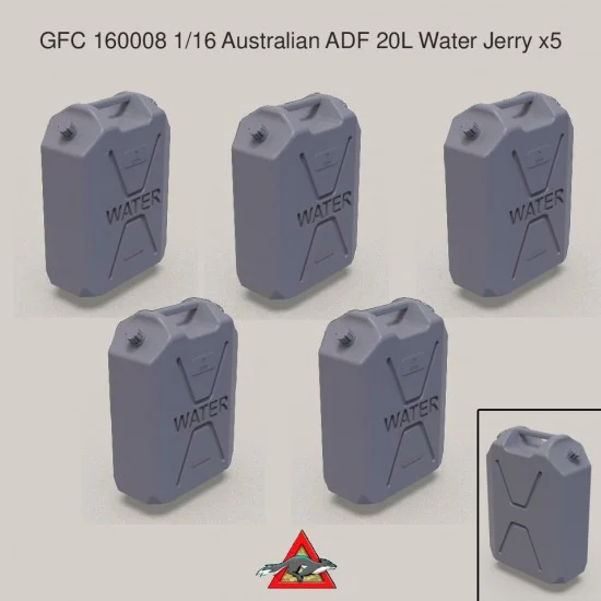 Grey Fox Concepts 160008 1/16 Australian ADF 20L Water Jerry (5pcs) - Scenics & Diorama