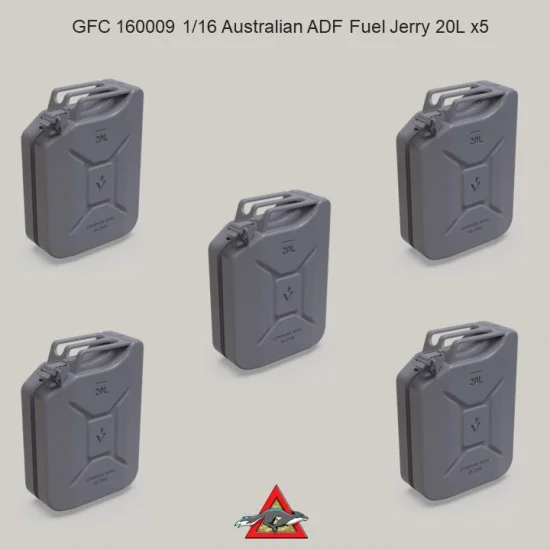 Grey Fox Concepts 160009 1/16 Modern Australian ADF Fuel Jerry 20L (5pcs) - Scenics & Diorama
