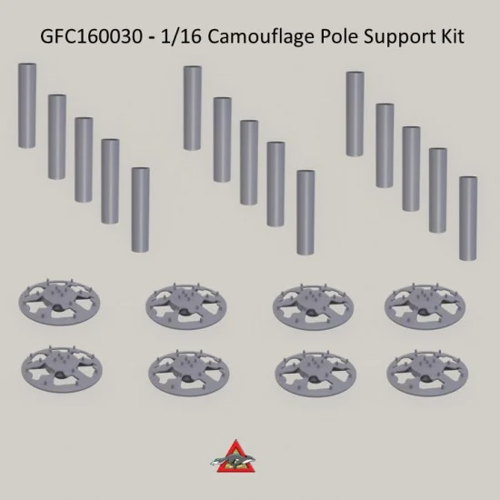 Grey Fox Concepts 160030 1/16 Australian Defence Force Camouflage Pole Support Kit - Scenics & Diorama