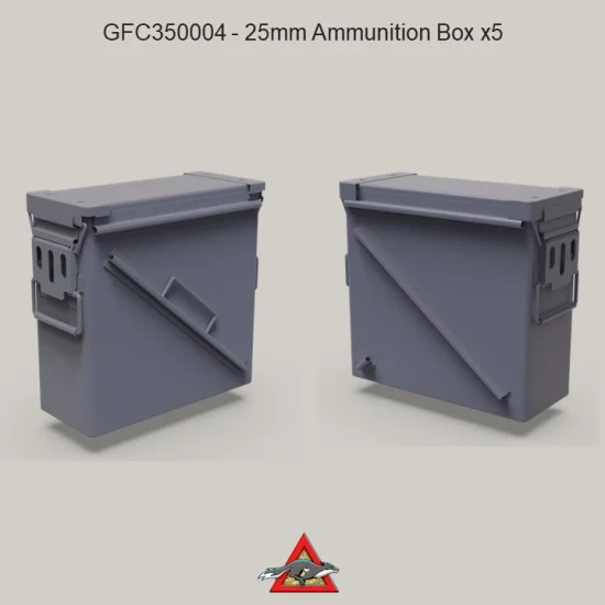 Grey Fox Concepts 350004 1/35 Modern Australian 25mm Ammunition Box (5pcs) - Military Vehicles & Tanks
