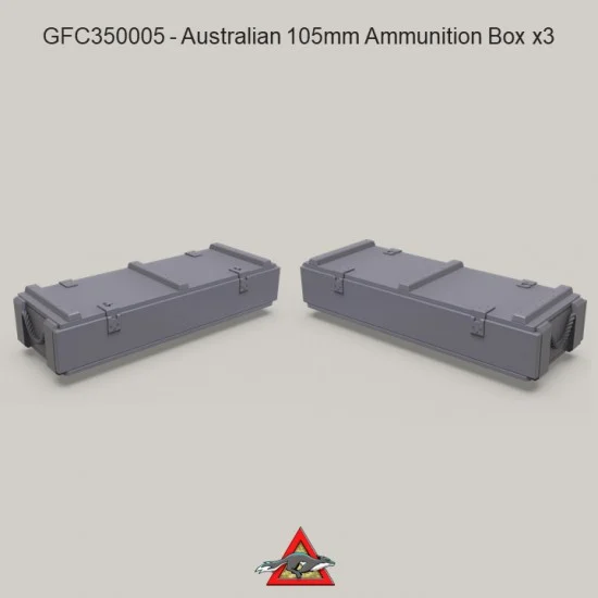 Grey Fox Concepts 350005 1/35 Australian M119/M2A2/L5 105mm Ammunition Box (3pcs) - Military Vehicles & Tanks