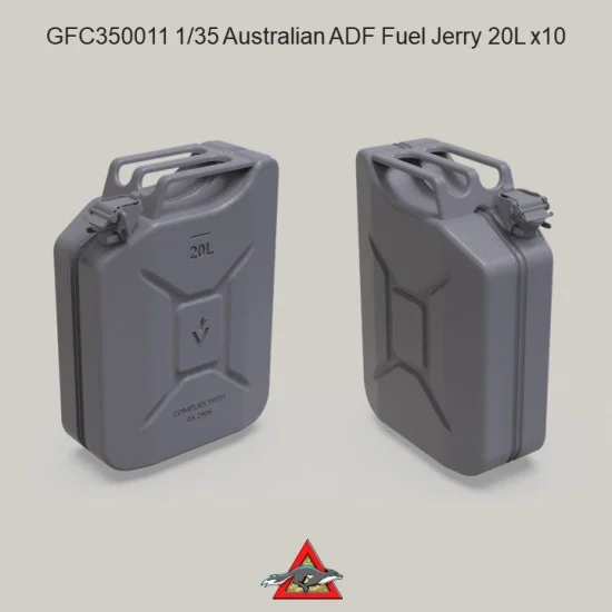 Grey Fox Concepts 350011 1/35 Australian ADF Fuel Jerry 20L (10pcs) - Scenics & Diorama