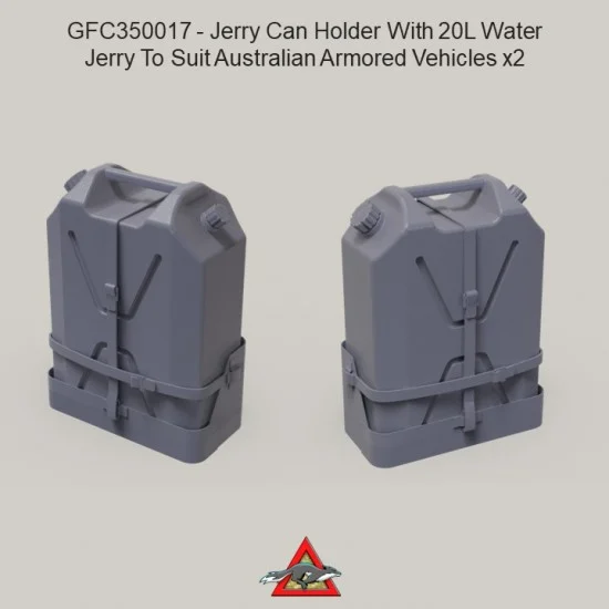 Grey Fox Concepts 350017 1/35 Jerry Can Holder w/20L Water Jerry for Australian Armoured Vehicles (2pcs) - Scenics & Diorama