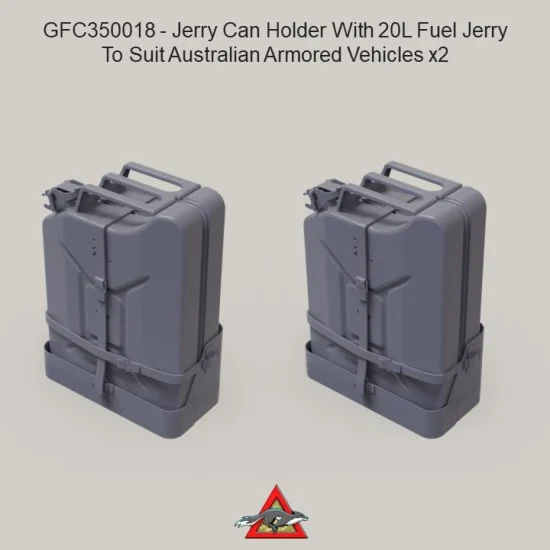 Grey Fox Concepts 350018 1/35 Jerry Can Holder w/20L Fuel Jerry for Australian Armoured Vehicles (2pcs) - Scenics & Diorama