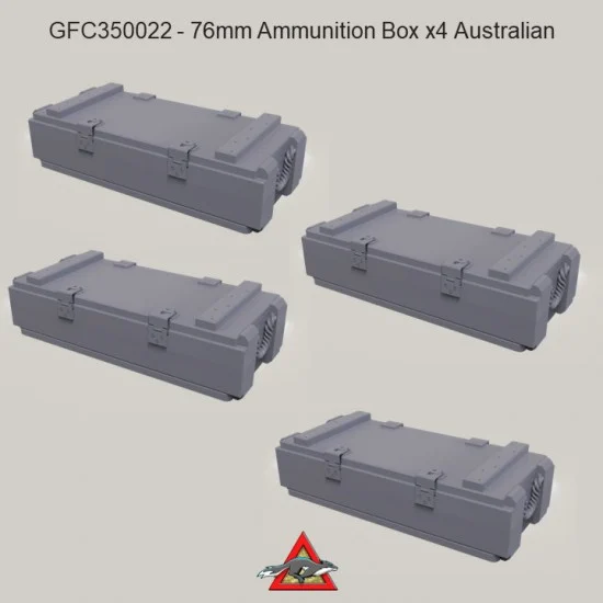 Grey Fox Concepts 350022 1/35 Australian 76mm Ammunition Box (4pcs) for M113A1 FSV/MRV/Saladin Armoured Car - Military Vehicles & Tanks
