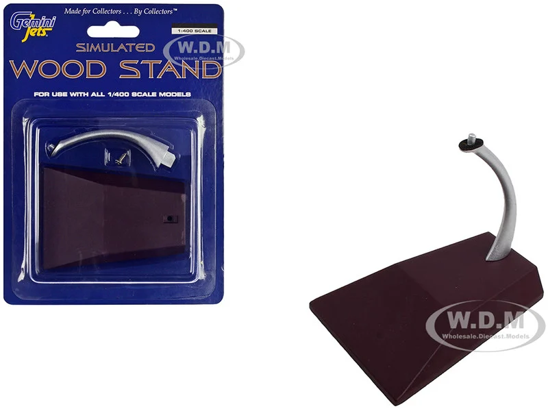 Simulated Wood Display Stand for 1/400 Scale Models by GeminiJets - Accessories