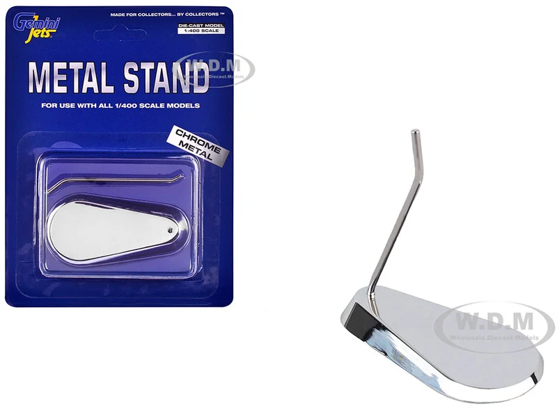 Chrome Metal Display Stand for 1/400 Scale Models by GeminiJets - Accessories
