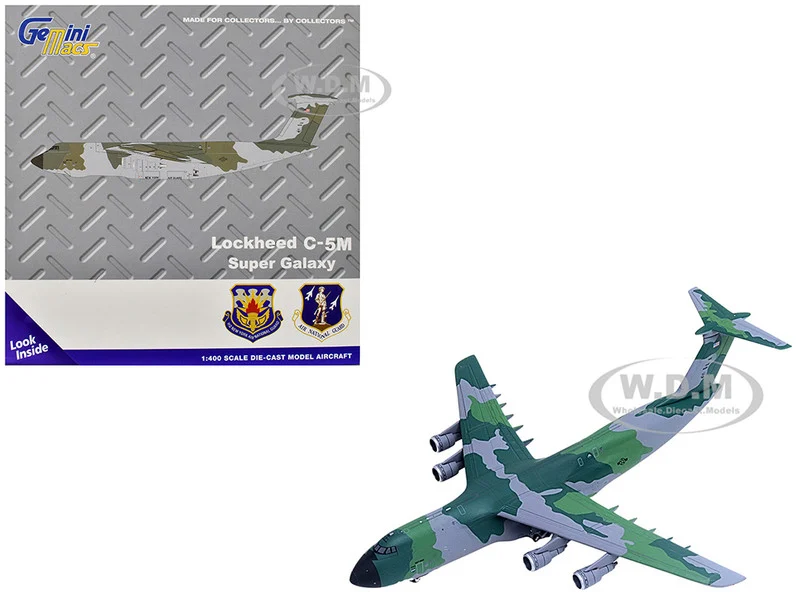 Lockheed C-5M Super Galaxy Transport Aircraft "New York Air National Guard, 105th Airlift Wing, Stewart Air National Guard Base" United States Air Force (68-0226) Green Camouflage "Gemini Macs" Series 1/400 Diecast Model Airplane by GeminiJets