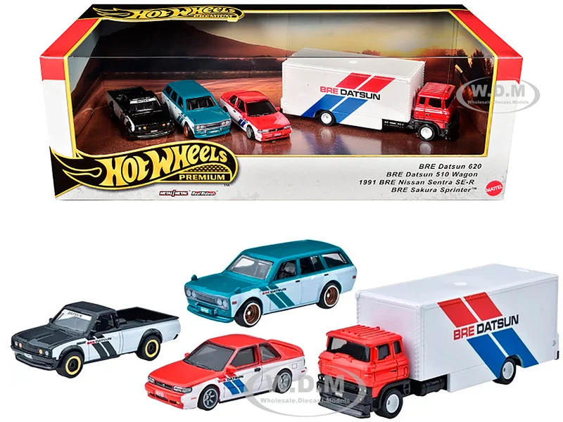 "BRE" Set of 4 pieces Series Hot Wheels "Premium" 2024 Series U Diecast Model Cars by Hot Wheels - Other
