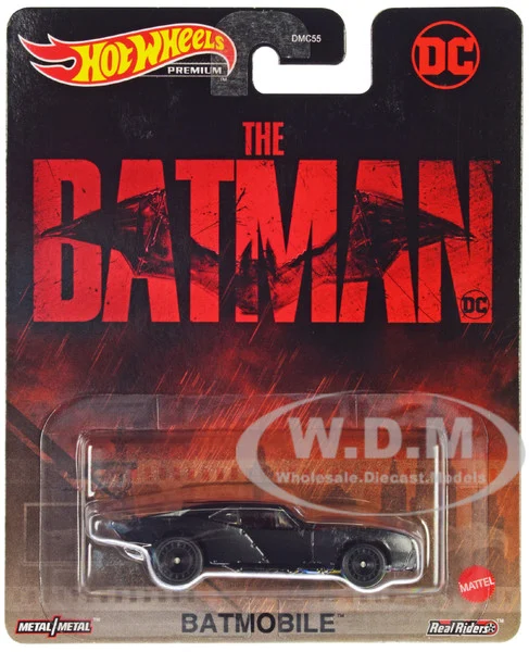 Batmobile Matt Black "The Batman" (2022) Movie "DC Comics" Diecast Model Car by Hot Wheels - Movie/TV Series Models