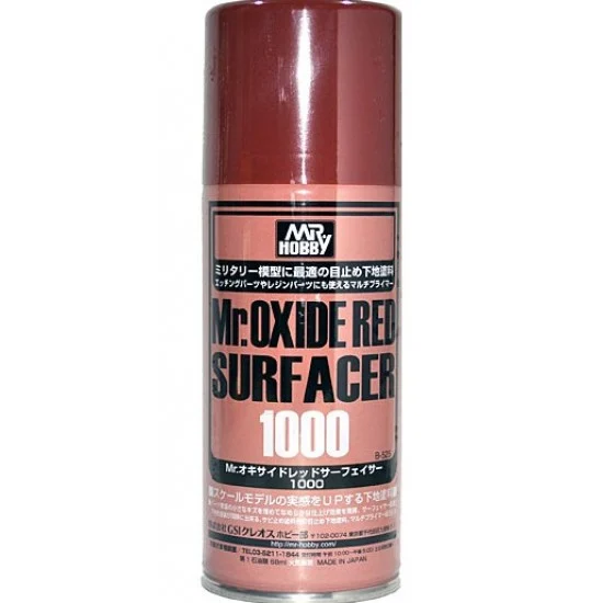 GSI Creos B525 Mr Oxide Red Surfacer Spray #1000 (170ml) - Hobby & Model Paints
