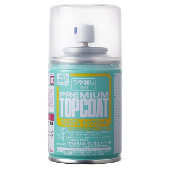 GSI Creos B603 Mr Premium Top Coat Spray (flat) 88ml - Hobby & Model Paints