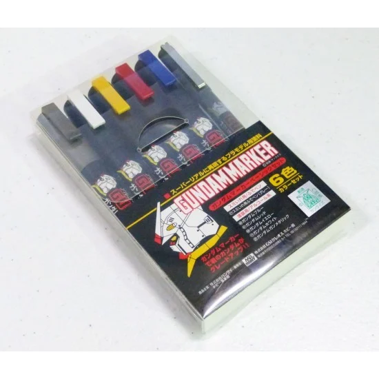 GSI Creos GMS105 Gundam Paint Markers Set Basic Set (6 Colours Pen) - Hobby & Model Paints