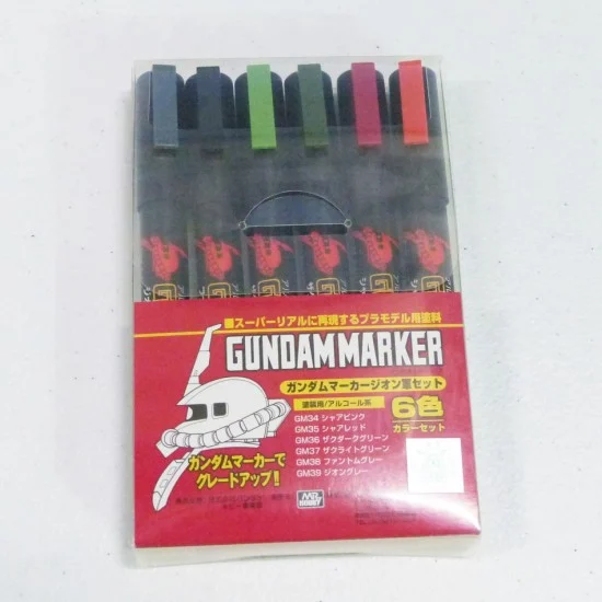 GSI Creos GMS108 Gundam Paint Marker Zeon Set (6 Colours Pen) - Hobby & Model Paints