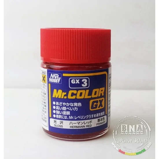 GSI Creos GX003 Solvent-Based Acrylic Paint - Gloss Hermann Red (18ml)