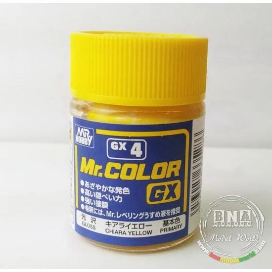 GSI Creos GX004 Solvent-Based Acrylic Paint - Gloss Chiara Yellow (18ml)