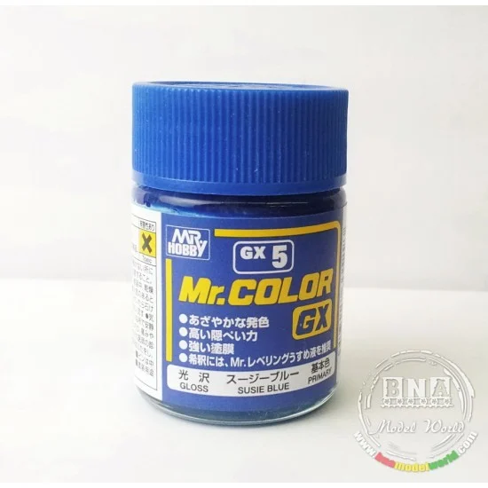 GSI Creos GX005 Solvent-Based Acrylic Paint - Gloss Susie Blue (18ml)