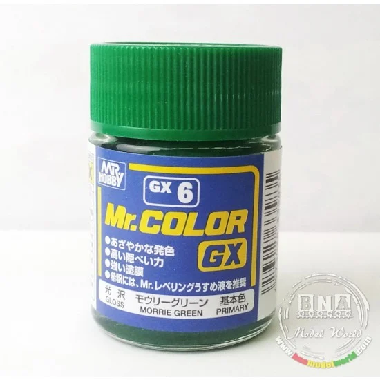 GSI Creos GX006 Solvent-Based Acrylic Paint - Gloss Morrie Green (18ml)