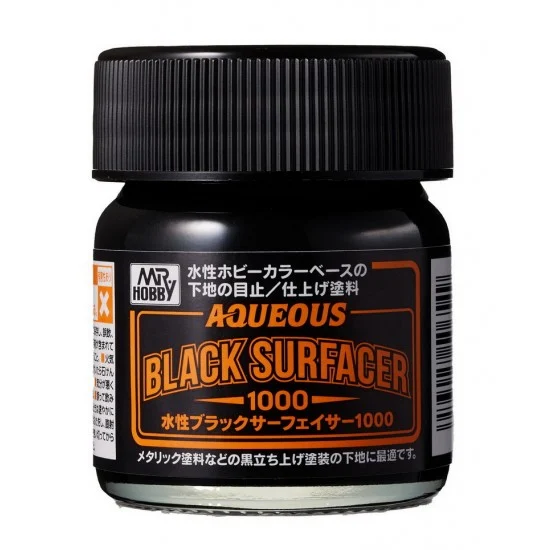 GSI Creos HSF03 Aqueous Black Surfacer 1000 (40ml) - Hobby & Model Paints