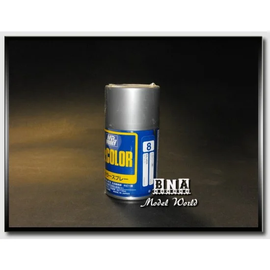GSI Creos J008 Mr Color Spray Paint - Metallic/Gloss Silver (100ml)