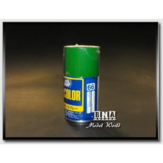 GSI Creos J066 Mr Color Spray Paint - Gloss Bright Green (100ml)