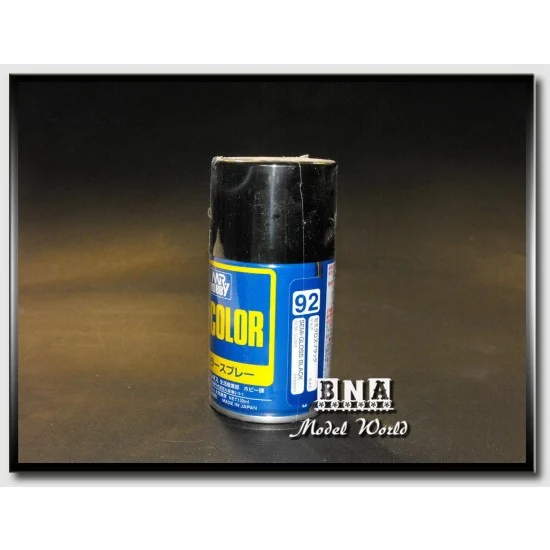 GSI Creos J092 Mr Color Spray Paint - Semi-Gloss Black (100ml)