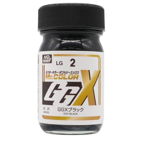 GSI Creos LG02 Mr. Color Solvent-based Acrylic Resin Paint - GGX Black (60ml)