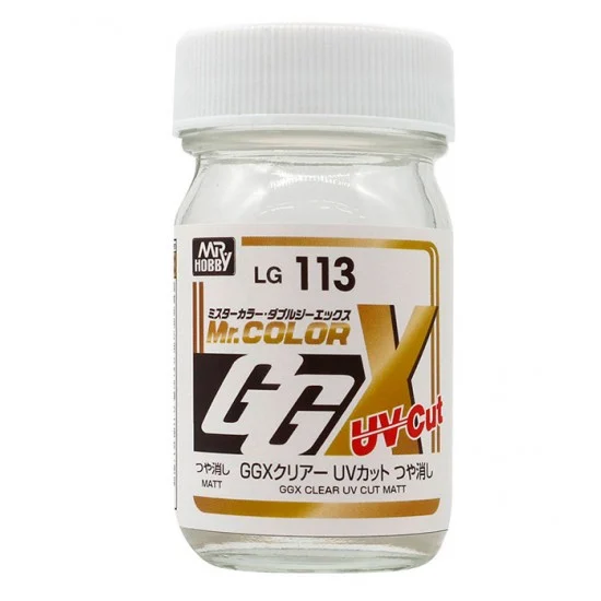 GSI Creos LG113 Mr. Color Solvent-based Acrylic Resin Paint - GGX Clear UV Cut Matt (60ml)