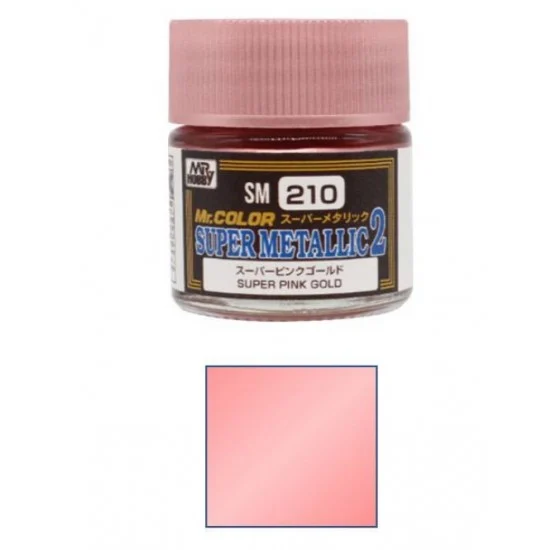 GSI Creos SM210 Mr Super Metallic 2 #Pink Gold (10ml) - Hobby & Model Paints