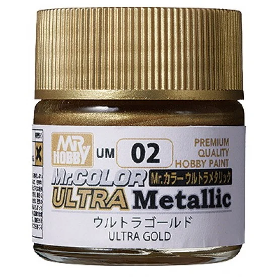 GSI Creos UM02 Mr Color Ultra Metallic Gold (10ml) - Hobby & Model Paints