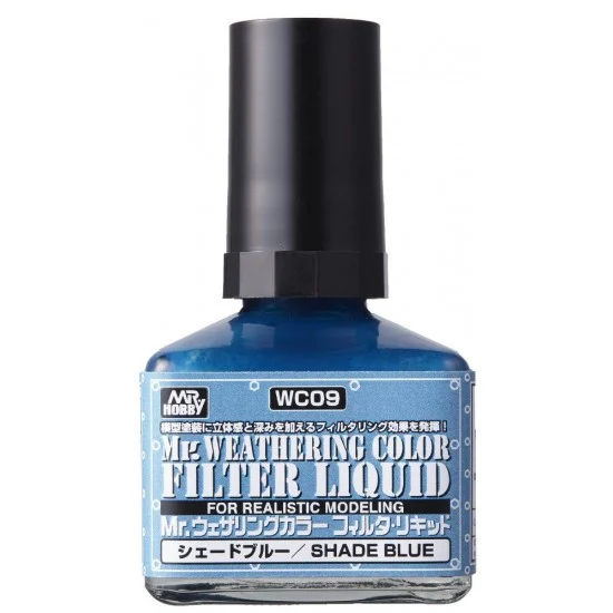 GSI Creos WC09 Mr Weathering Colour - Filter Liquid Shade Blue (40ml)