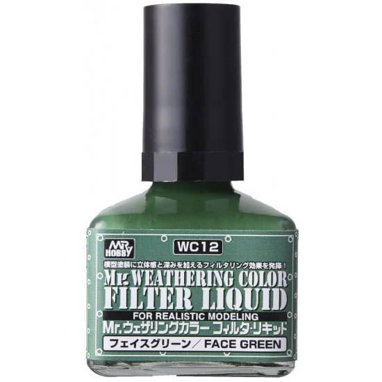 GSI Creos WC12 Mr Weathering Colour - Filter Liquid Face Green (40ml)